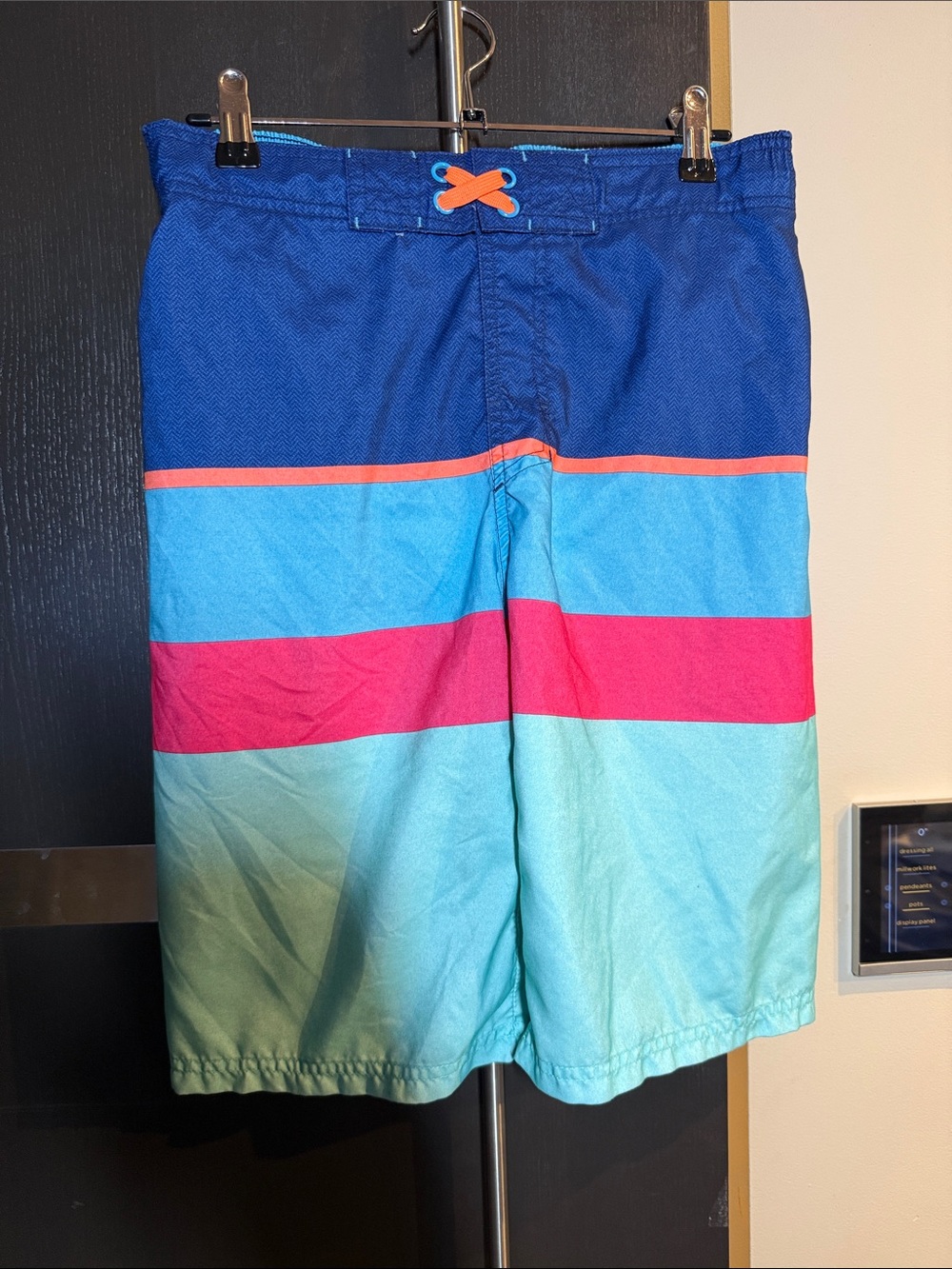 Cat & Jack Colorblock Swim Shorts in Blue, Teal & Pink- never worn